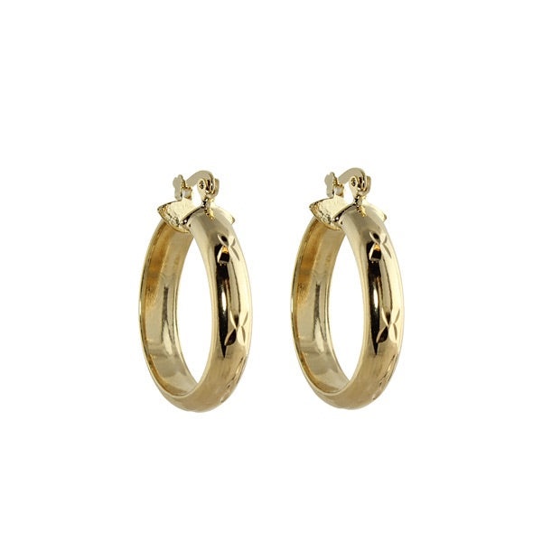 LAZER CUT THICK HOOPS
