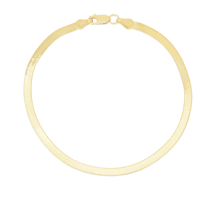 14K HERRINGBONE BRACELET