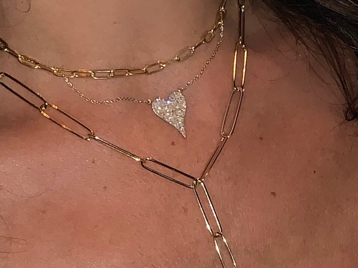 DIAMOND HEART NECKLACE 14K