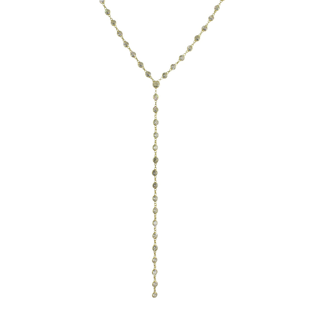 Diamonds by the yard silver Y necklace 