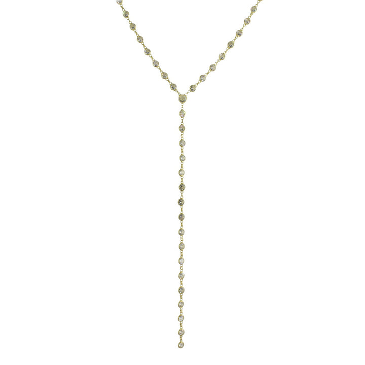 Diamonds by the yard silver Y necklace 