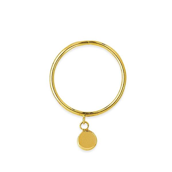 DANGLE DISC RING 14k - adammarcjewels