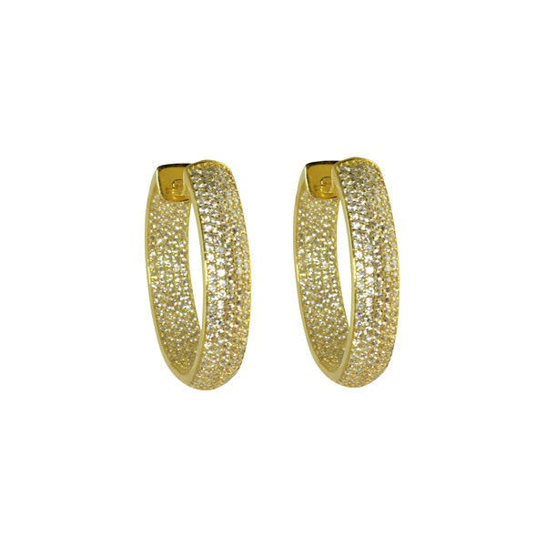 PAVE HOOP EARRINGS
