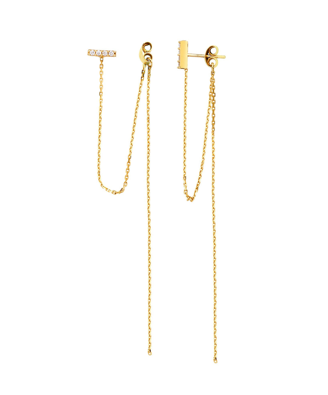 bar & chain earrings