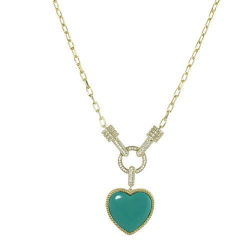 dressy turquoise heart necklace 