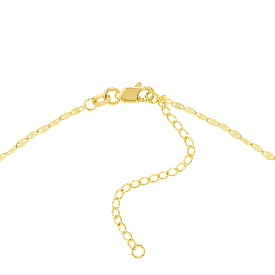 14K STATION PAPERCLIP NECKLACE