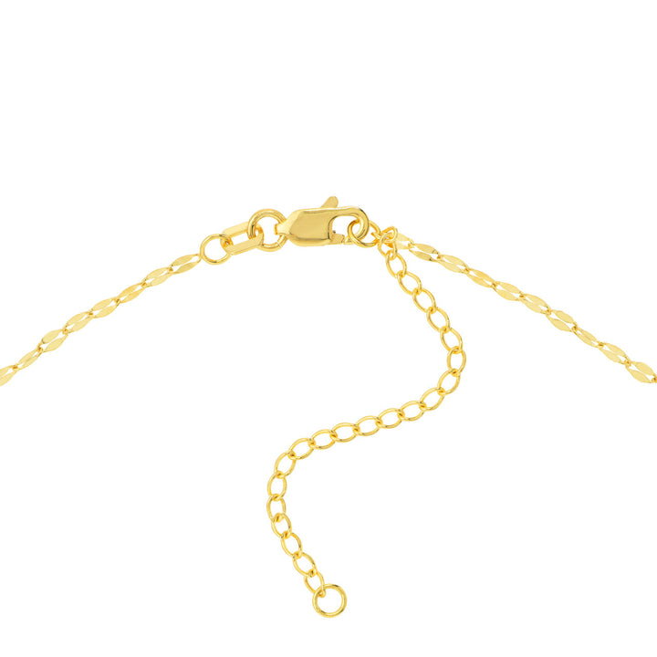 14K STATION PAPERCLIP NECKLACE