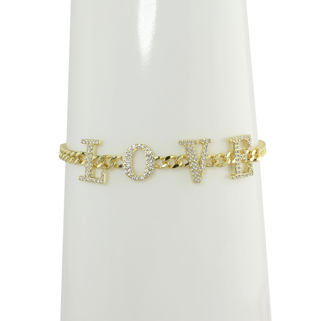 spaced love link bracelet
