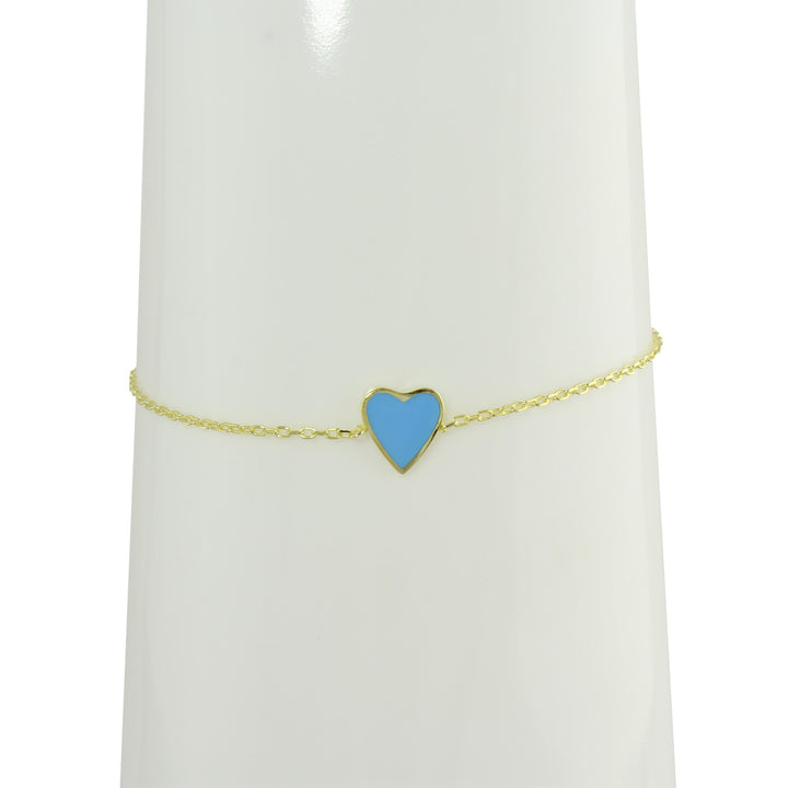 SINGLE ENAMEL HEART BRACELET