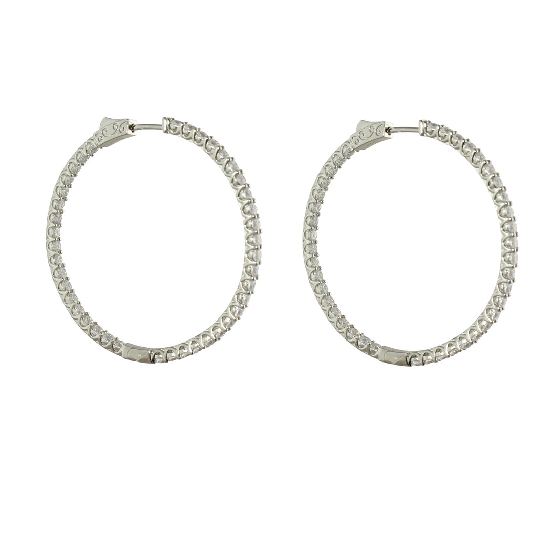 CZ ETERNITY HOOP EARRINGS