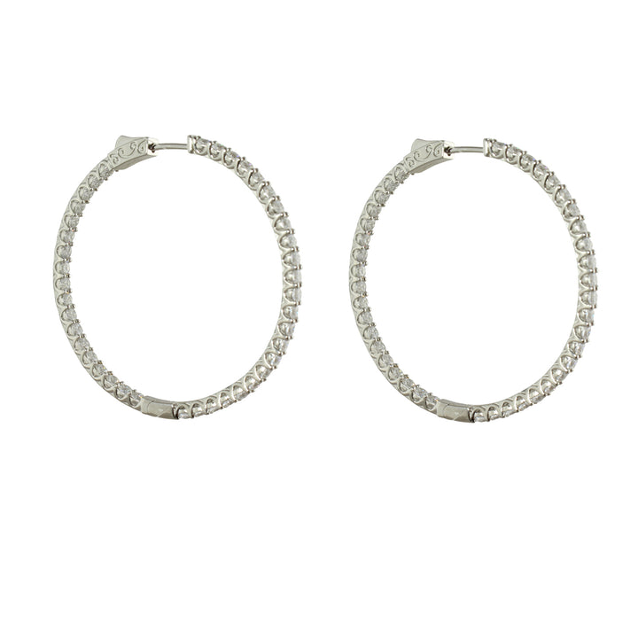 CZ ETERNITY HOOP EARRINGS