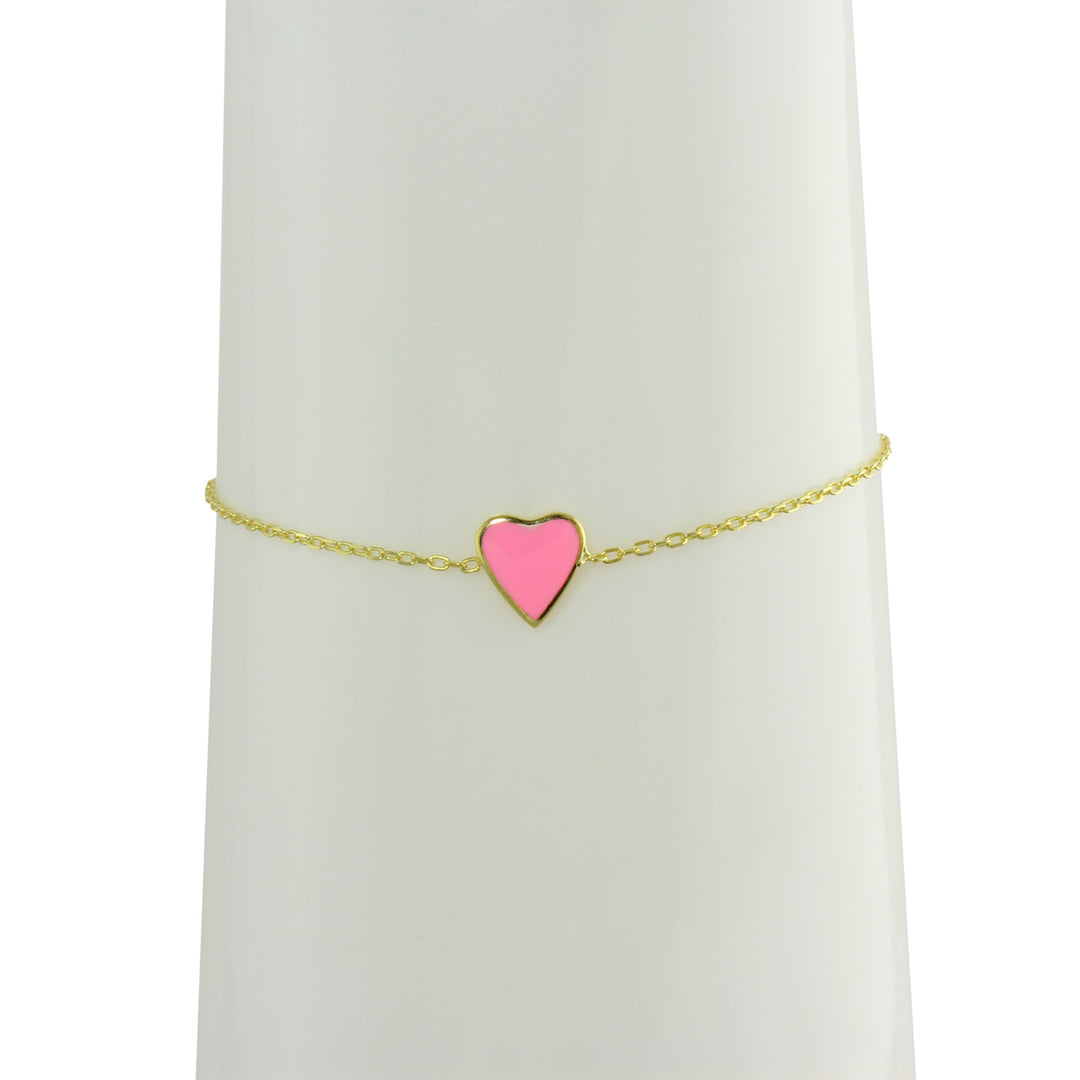 SINGLE ENAMEL HEART BRACELET