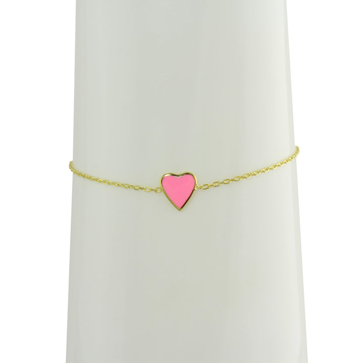 SINGLE ENAMEL HEART BRACELET