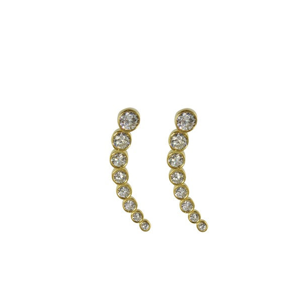 CZ BEZEL EAR CLIMBER