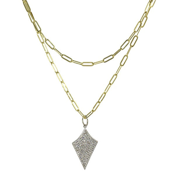 LONG LINK MINI CHARM NECKLACE