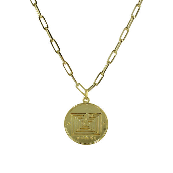LARGE COIN LINK NECKLACE