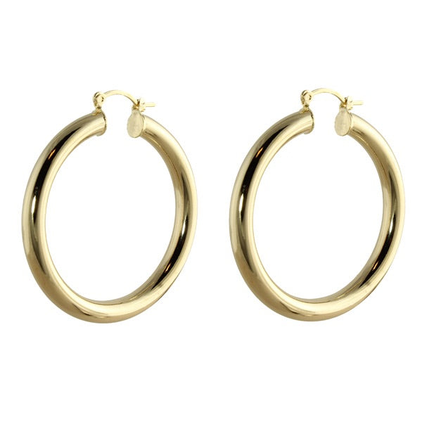 THICK TUBE HOOP EARRINGS