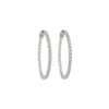 CZ OVAL HOOP EARRINGS