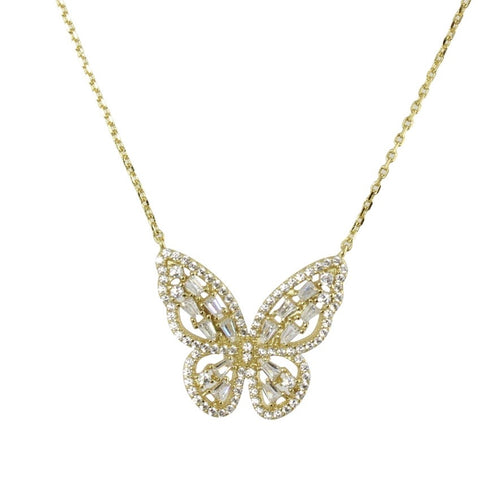 cz butterfly necklace