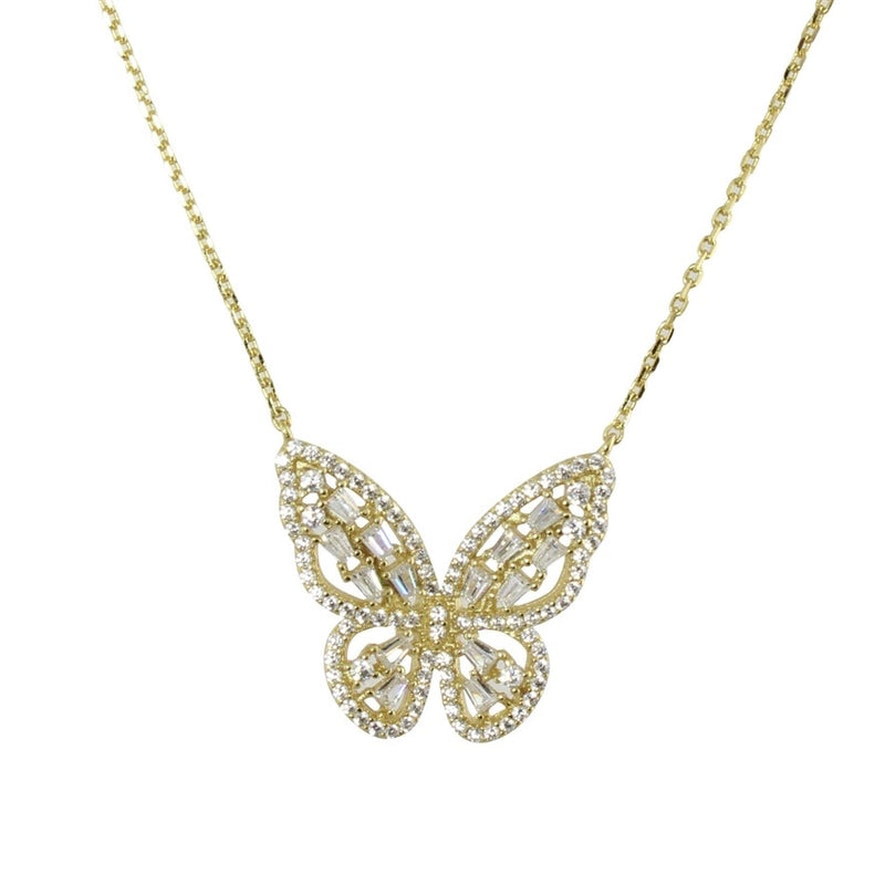 cz butterfly necklace