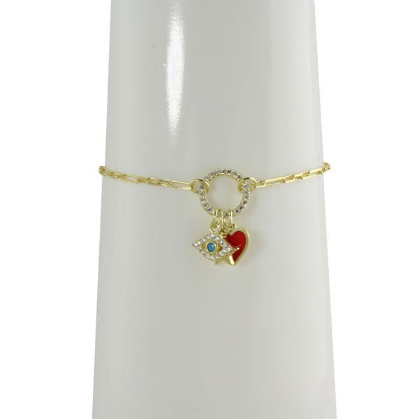 CHARMS ON A RING BRACELET