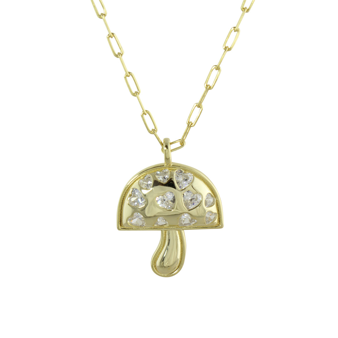 diamond mushroom necklace