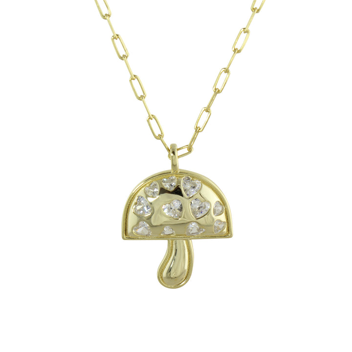 diamond mushroom necklace