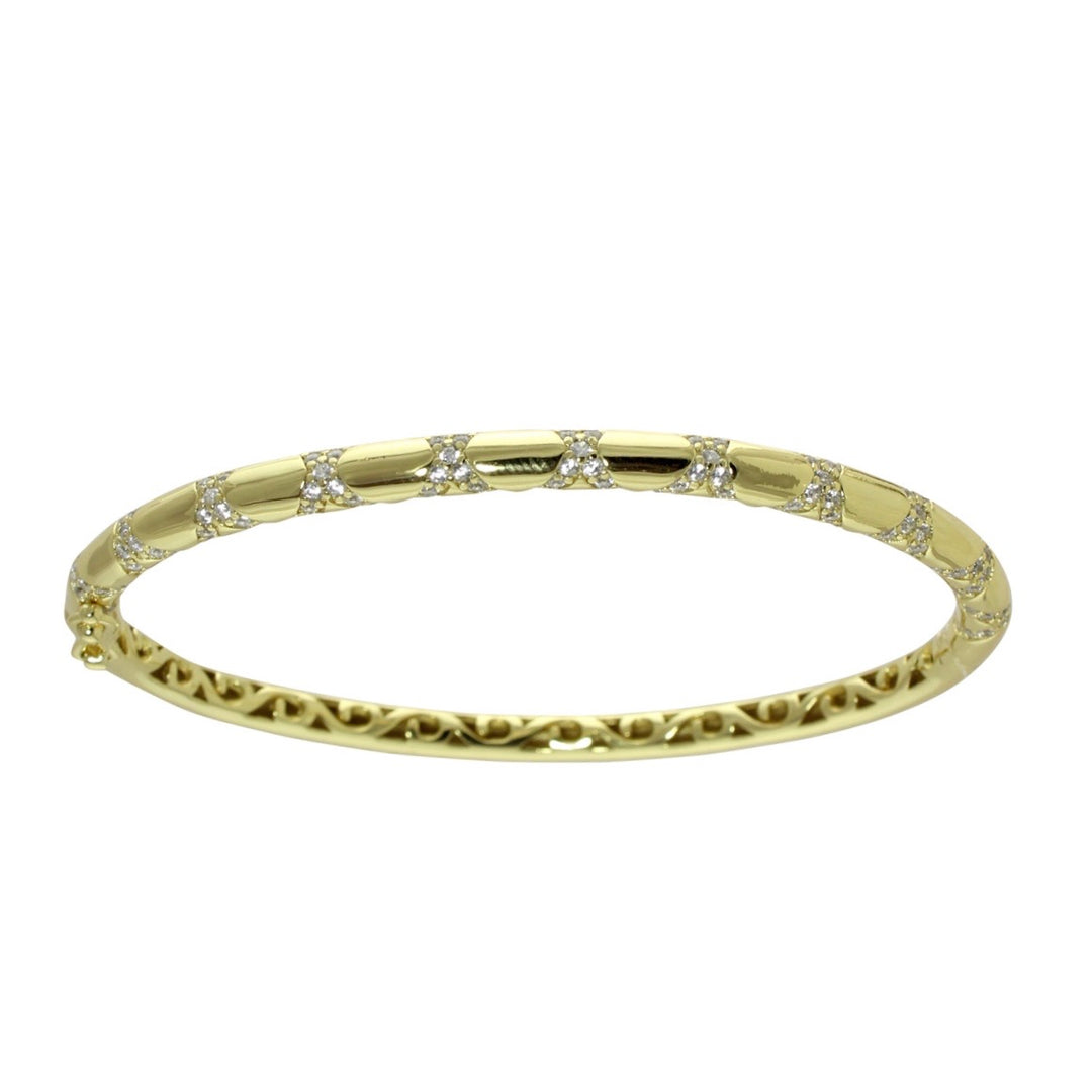 PAVÈ STRIPE GOLD BANGLE