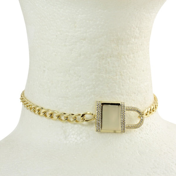PADLOCK CUBAN LINK CHOKER