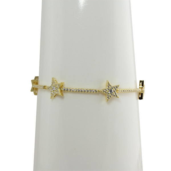 CZ STAR BAR BRACELET