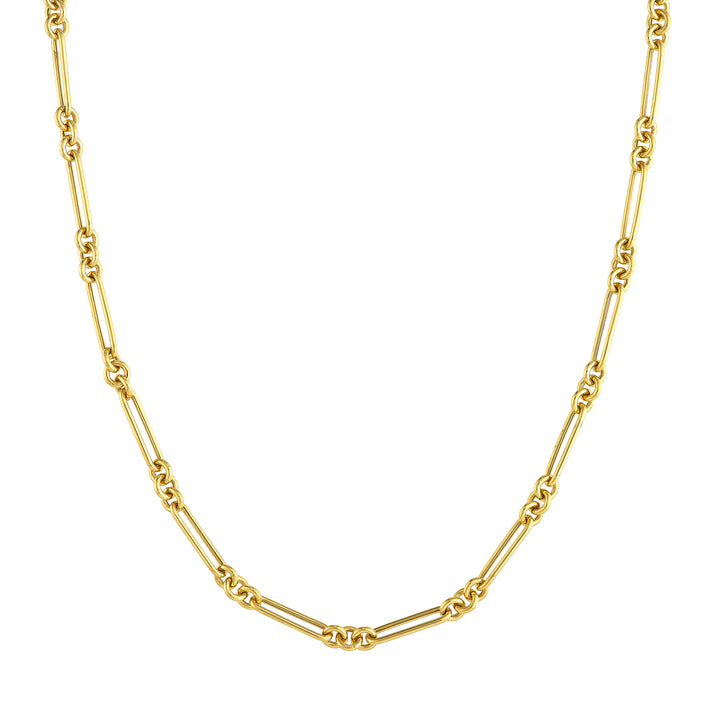 14K FANCY PAPERCLIP NECKLACE