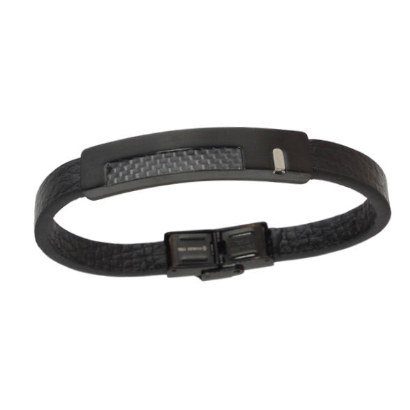 BLACK BAR BRACELET - adammarcjewels