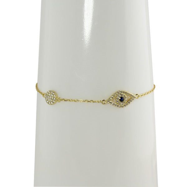 EVIL EYE &amp; DISC BRACELET