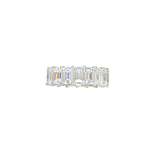 EMERALD CUT ANNIVERSARY BAND - adammarcjewels