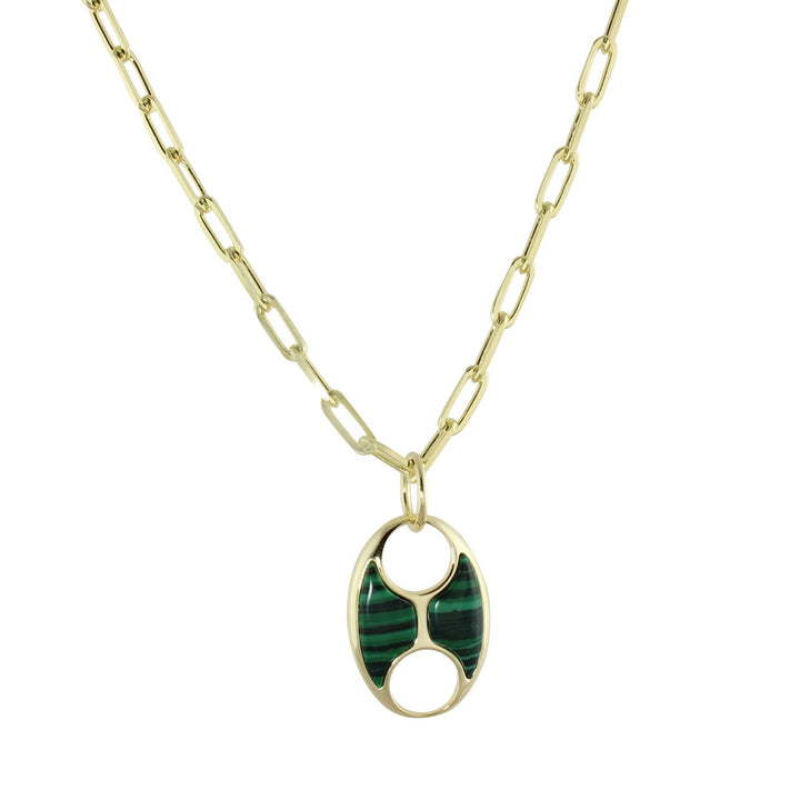 ENAMEL SINGLE MARINER PENDANT NECKLACE
