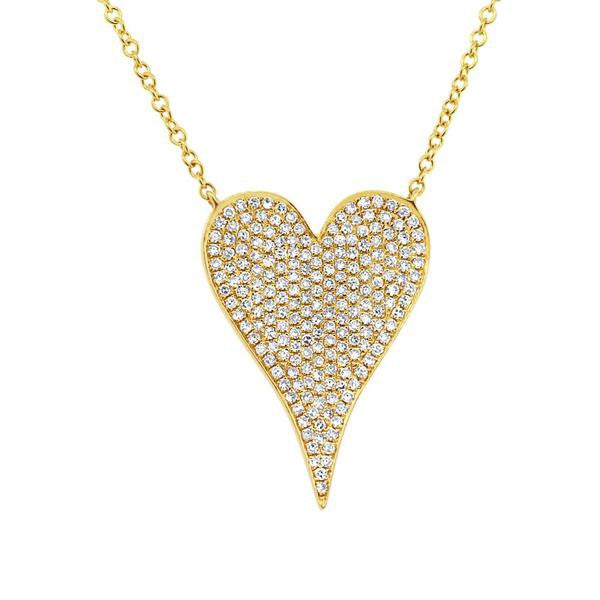 DIAMOND HEART NECKLACE 14K