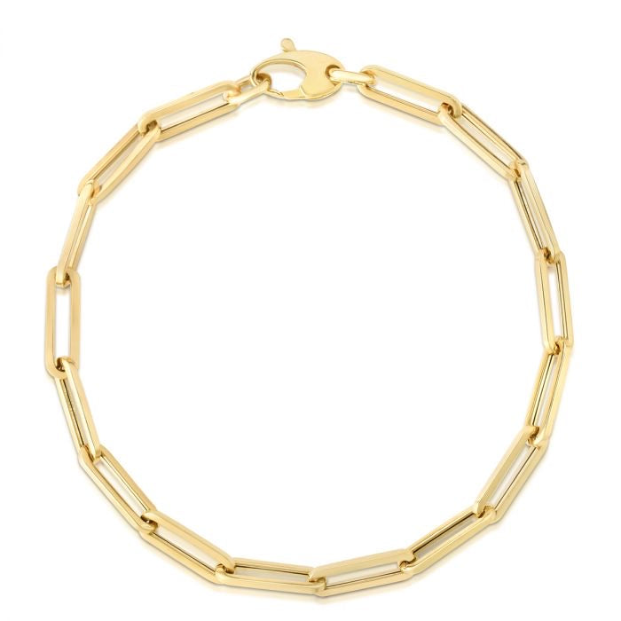 14k paperclip bracelet