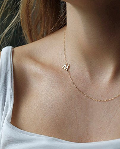 GOLD INITIAL NECKLACE - adammarcjewels