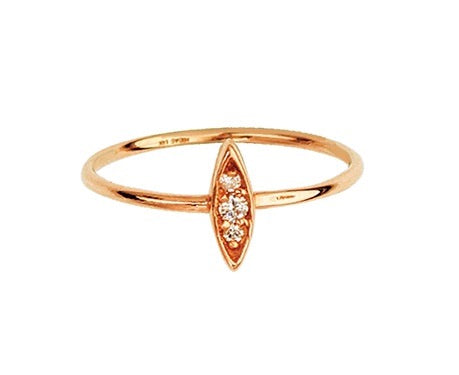 DIAMOND PAVÈ MARQUIS RING 14K