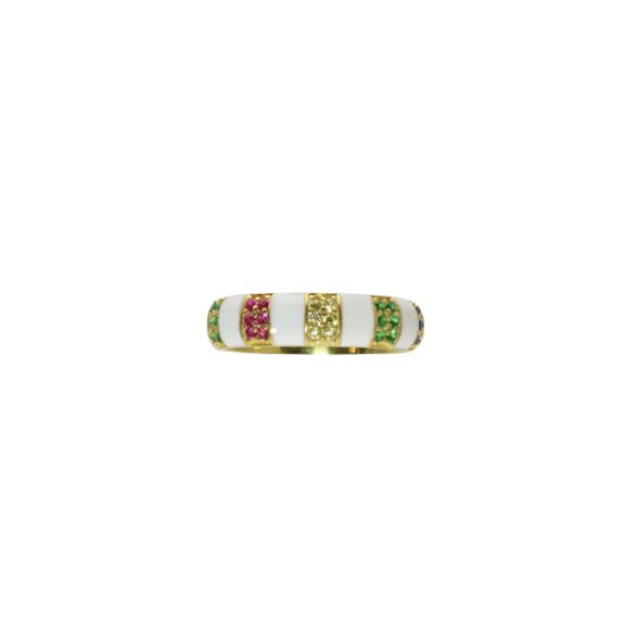 ENAMEL RAINBOW BAND - adammarcjewels