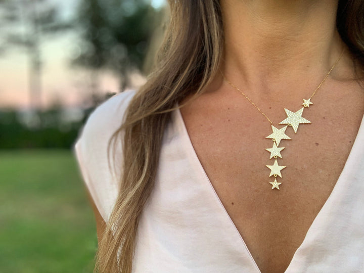 LARGE PAVÈ STARS LARIAT
