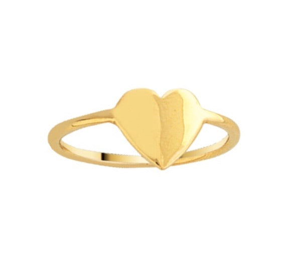 GOLD HEART RING 14k