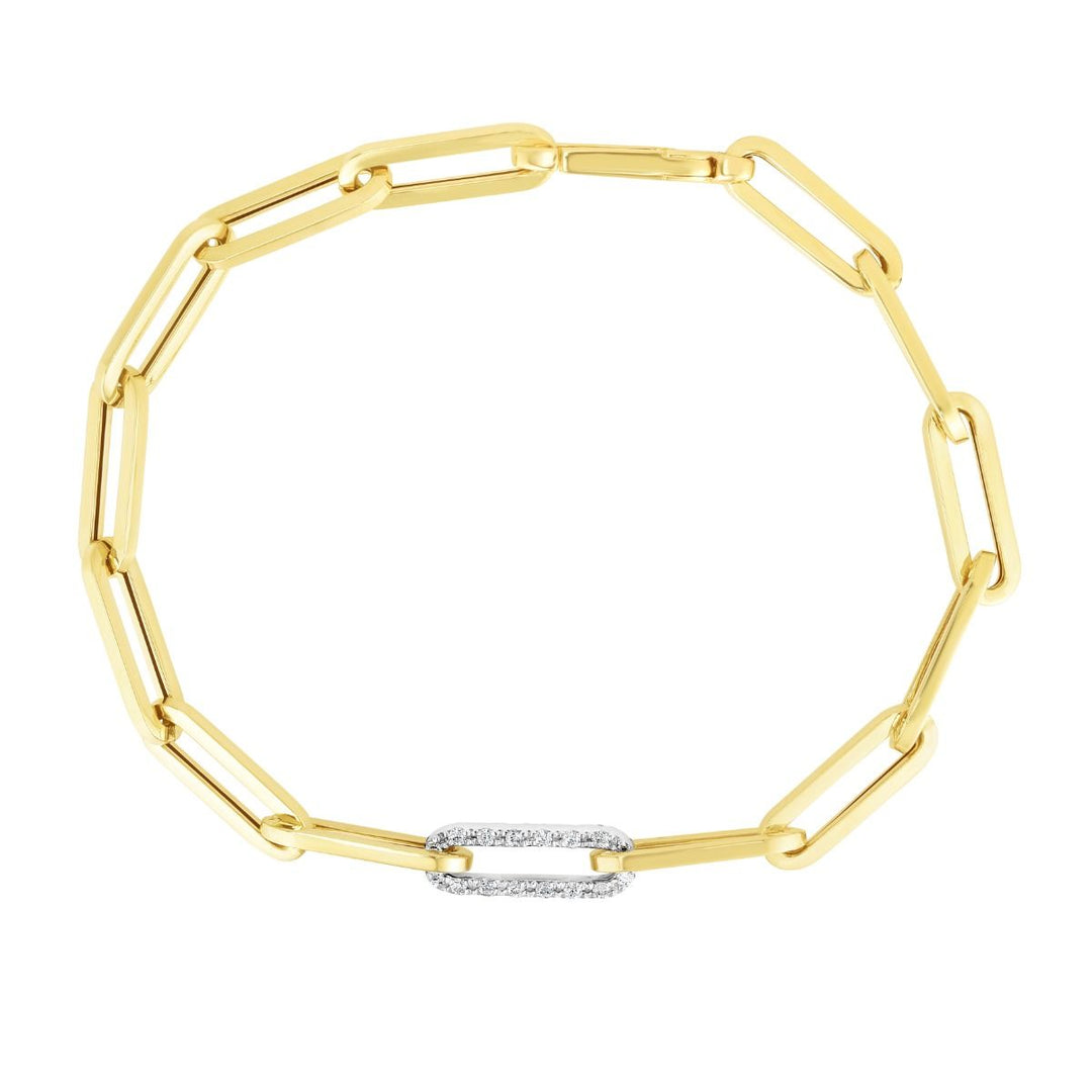 diamond paperclip bracelet