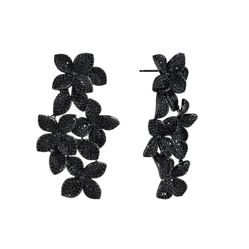 LARGE FLOWER DROP EARRINGS