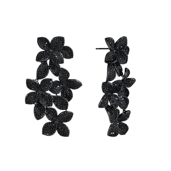LARGE FLOWER DROP EARRINGS