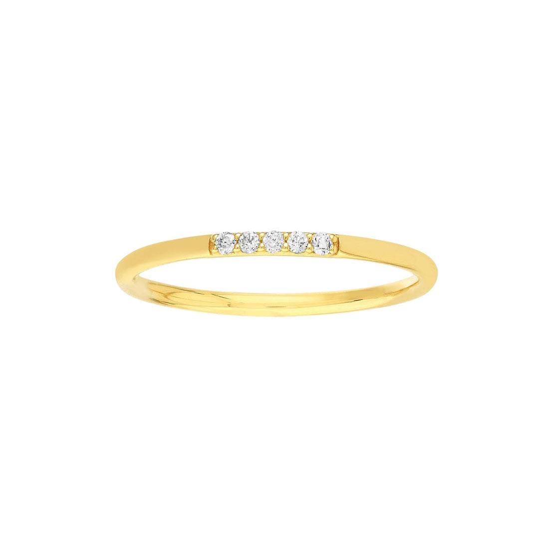 14k gold diamond stackable ring