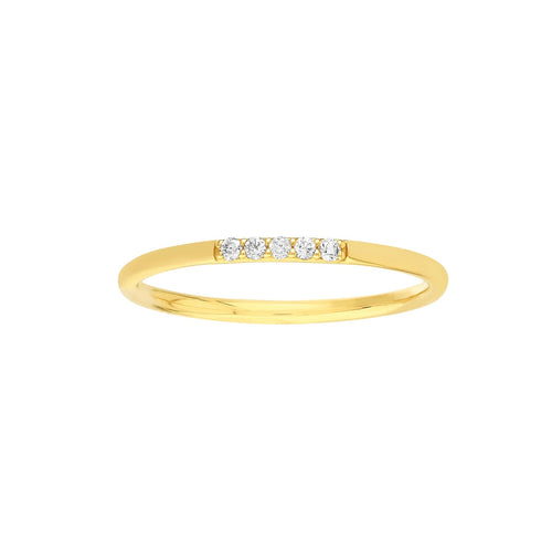 14k gold diamond stackable ring 