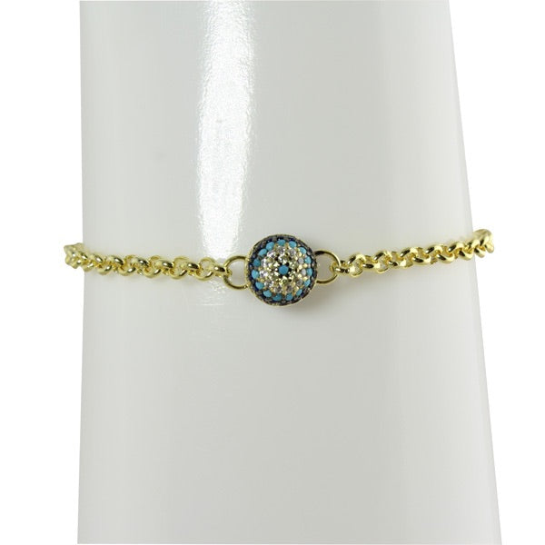 BLUE PAVÈ EVIL EYE BRACELET