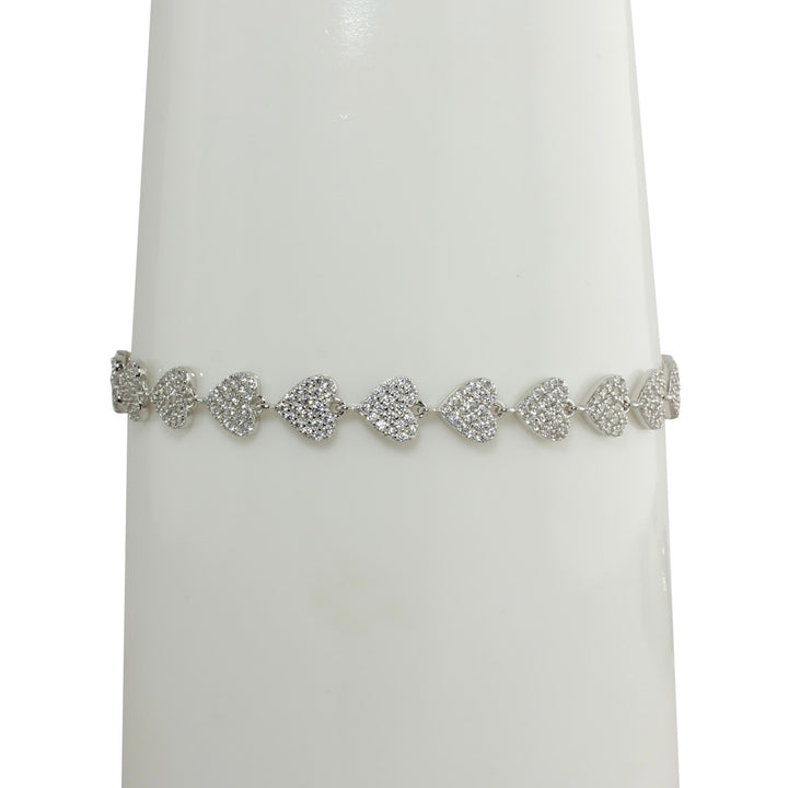 PAVÈ HEART TENNIS BRACELET