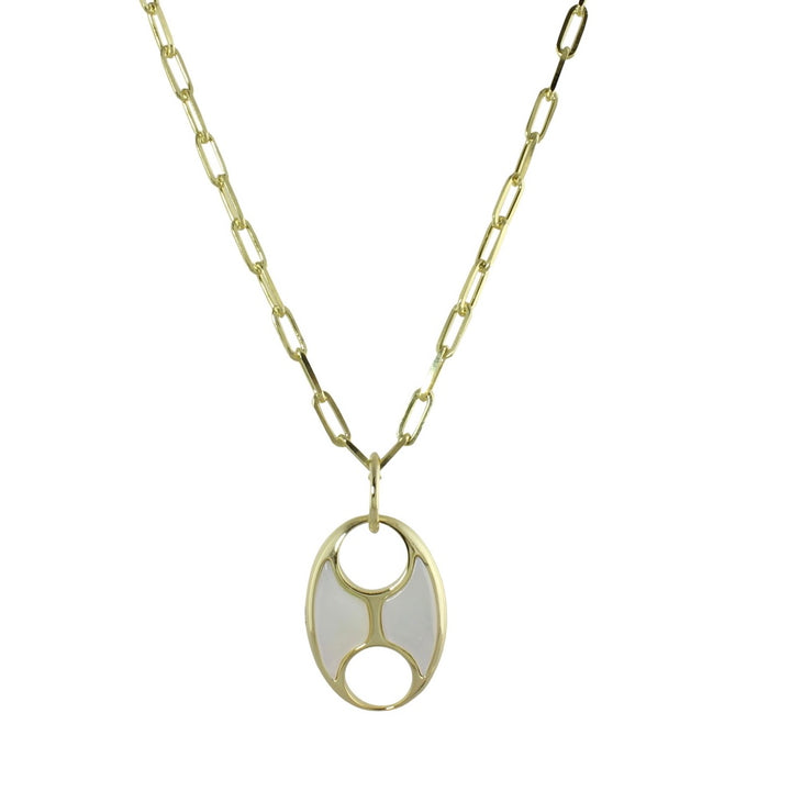ENAMEL SINGLE MARINER PENDANT NECKLACE